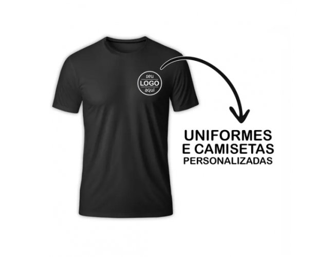Camiseta 100% Algodo  -  Uniforme Com Seu Logotio