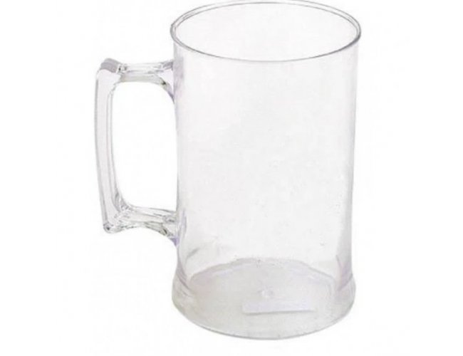 CANECA DE ACRILICO TRANSPARENTE 300ML