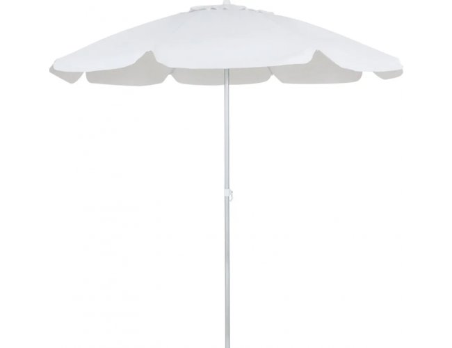 Guarda-sol em Bagum e Haste de Alum�nio 1,60m Branco