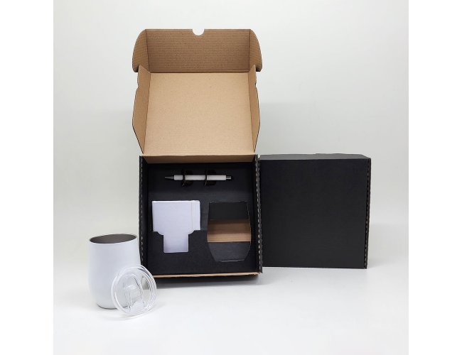 Kit Copo T�rmico E Acess�rios - Branco - 3 P�s