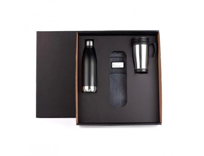 Conj. Mochila, Garrafa E Caneca - 3 Peas